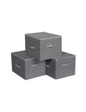 Cumpara ieftin Cutii pliabile pentru depozitare, Songmics, Gri, RYZB03G, 40 x 30 x 25 cm