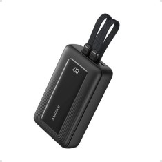 POWER BANK Anker 20000 mAh, 30W PD si Power IQ 3.0, 1 x USB-C, 1 x Lightning, cablu Lightning si USB atasate, 350 g, negru, &amp;quot;A1681G11&amp;quot; (timbru verde 0 foto