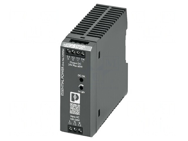 Alimentator pulsatoriu pentru şină DIN 60W 24VDC 0&divide;2,5A IP20
