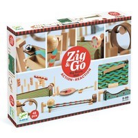 Set de constructie trasee Zig &amp;amp; Go Big Boom 48 piese, Djeco foto
