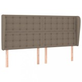 Cumpara ieftin Tablie de pat cu aripioare gri taupe 203x23x118/128 cm textil