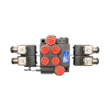 Distribuitor hidraulic P40 electromagnetic cu 2 cai, 12V, Breckner Germany