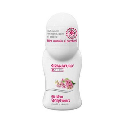 Deodorant Natural Roll-On Spring Flowers 50ml Viva Natura foto