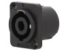 Amphenol Conector Difuzoare 30ASP-4-MD 30A 133V 4 Pini IP54 Montare Panou Termoplast Negru
