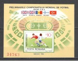 Romania.1985 Preliminarii C.M. de fotbal MEXIC-Bl. XR.946