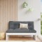 Gossi canapea de mijloc, 120x80 cm, alb, lemn masiv de pin