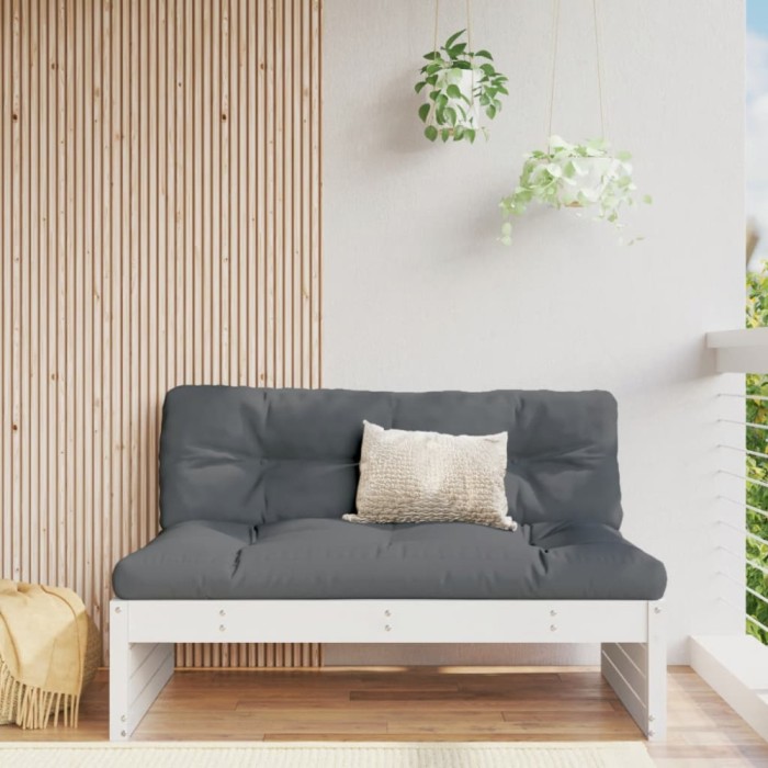 Gossi canapea de mijloc, 120x80 cm, alb, lemn masiv de pin