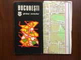 bucuresti ghidul strazilor cu harta oras ghid turism editura stadion 1973 RSR