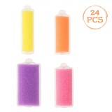 Bigudiuri Păr Spumă, Multicolor, 4 Dimensiuni, Set 24 Bucăți
