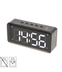 Ceas desteptator 3D LED alb cu FM /Bluetooth /MP3 player multimedia