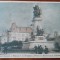 Carte postala, Bucureesti, Ministerul Domeniilor si monumentul I.C. Bratianu, 1917