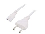 Cablu Alb 1.8m CEE 7/16 la IEC C7 2.5A 250V