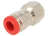 Racord push-in simplu alamă nichelată 1/8&quot;