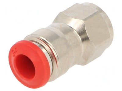 Racord push-in simplu alamă nichelată 1/8&amp;quot; foto