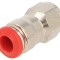 Racord push-in simplu alamă nichelată 1/8&quot;