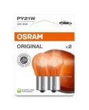 Set 2 Becuri 12V PY21W Amber Original Blister Osram