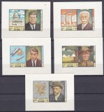 DB1 Ras al Khaima Personalitati Gogh Kennedy Coubertain von Braun 5 SS lux MNH, Nestampilat