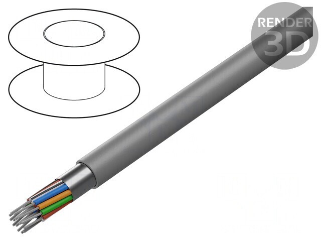 Cablu RS232 20x24AWG Ecranat PVC Crom
