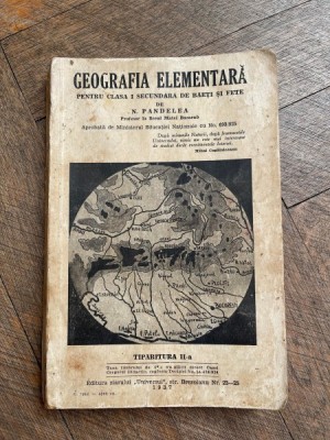 N. Pandelea Geografia Elementara (1937) foto