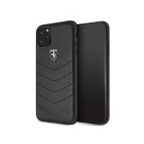 Husa Piele - TPU Ferrari pentru Apple iPhone 11 Pro Max, Heritage Quilted, Neagra FEHQUHCN65BK