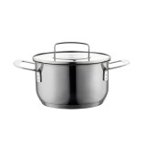 Oala cu capac, din inox, parte inferioara cu 5 straturi, diametru 20 cm, capacitate 3.1 litri, calitate premium, Infinity Florina