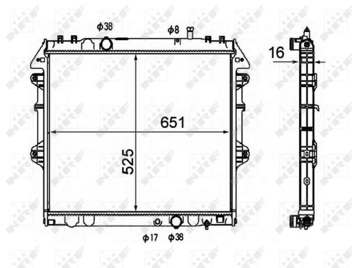 NRF 58491 Radiator, racire motor