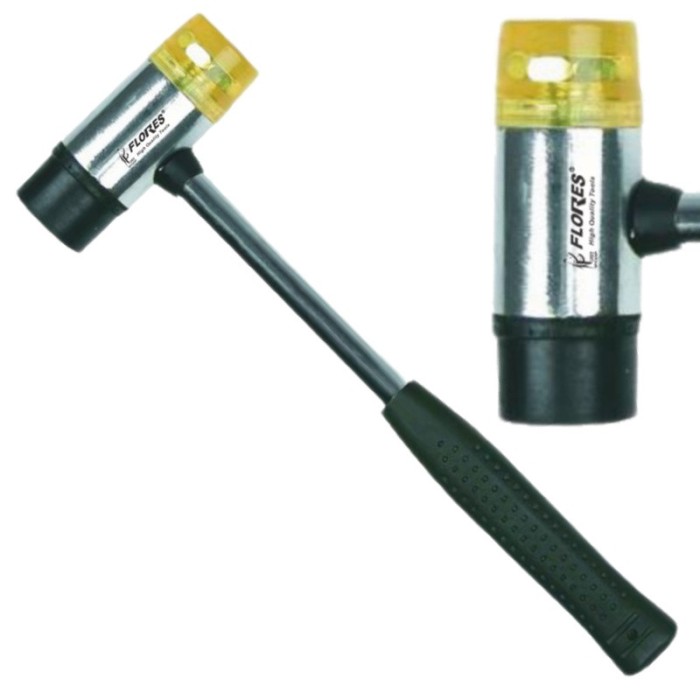Ciocan cauciuc si plastic, negru - galben, 250 mm, 360 g