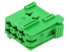 Conector Auto JPT Mama 6 PIN Verde 5mm foto