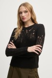 Sisley pulover din amestec de l&acirc;nă femei, culoarea negru, 15ZTM105H