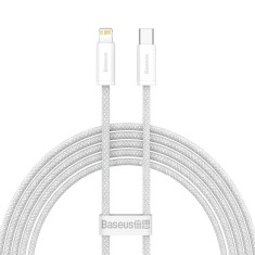 CABLU alimentare si date Baseus Dynamic, Fast Charging Data Cable pt. smartphone, USB Type-C la Lightning Iphone PD 20W, braided, 2m, alb &quot;CALD000102&quot;