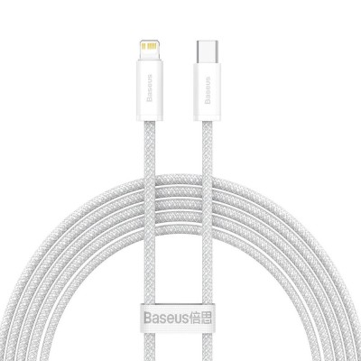 CABLU alimentare si date Baseus Dynamic, Fast Charging Data Cable pt. smartphone, USB Type-C la Lightning Iphone PD 20W, braided, 2m, alb &amp;quot;CALD000102&amp;quot; foto