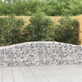 VidaXL Coșuri gabion arcuite 8 buc, 400x50x60/80 cm, fier galvanizat