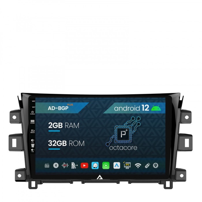 Navigatie Nissan Navara (2015+), Android 12, P-Octacore 2GB RAM + 32GB ROM, 10.1 Inch - AD-BGP10002+AD-BGRKIT163