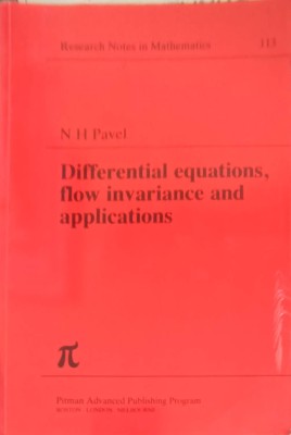 DIFFERENTIAL EQUATIONS, FLOW INVARIANCE AND APPLICATION-N.H. PAVEL-245199 foto