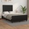 vidaXL Cadru de pat cu tăblie, negru, 120x200 cm, piele ecologică 3125439