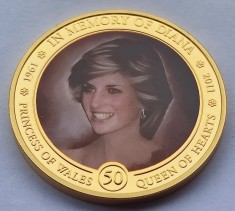 407. Moneda Insulele Cook 1 dollar 2011 (Princess Diana - In Memory)