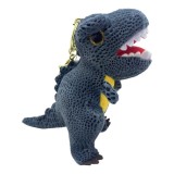 Breloc dinozaur gri de jucarie