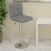 Scaun de bar, gri deschis, material textil