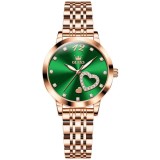 Cumpara ieftin Ceas de dama Olevs CS1689, otel inoxidabil, rose gold, cadran verde