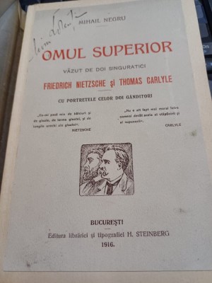 Mihail Negru - Omul superior văzut de doi singuratici - Friedrich Nietzsche și Thomas Carlyle foto