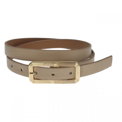 Curea dama, casual-eleganta, din piele ecologica, latime 2 cm, crem - CRD010CR foto