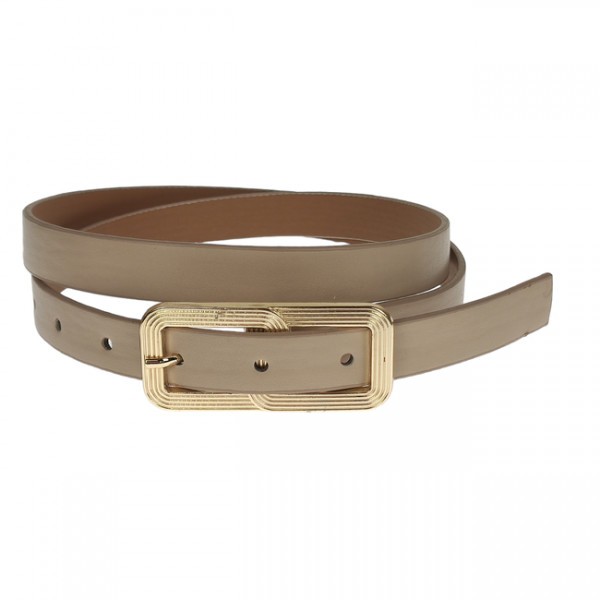 Curea dama, casual-eleganta, din piele ecologica, latime 2 cm, crem - CRD010CR