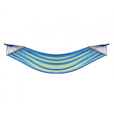 Hamac Tricolor Textil 1 Persoana 1.8x0.80m cu Bare Lemn 100Kg HM280B
