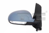 Oglinda exterioara stanga TYC VW Golf Plus 5M1 202013, reglaj electric, sticla convexa incalzita, semnalizator integrat, carcasa grunduita, 6 pini,