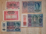 Lot 1 krone, 2 kronen, 10 kronen, 20 kronen, 50 kronen