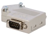 Conector D-Sub 9 PIN unghi 55&deg; cu terminal şurub pe cablu