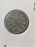 Moneda-50 bani 1900- argint .Romania