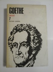 GOETHE - ANII DE DRUMETIE AI LUI WILHELM MEISTER foto
