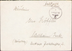 HST A491 Plic + scrisoare germana 1940 Felpost 27377 foto