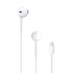 Apple EarPods in-ear cu fir cu conector Lightning pentru iPhone, alb (blister EU) (MMTN2ZM/A)
